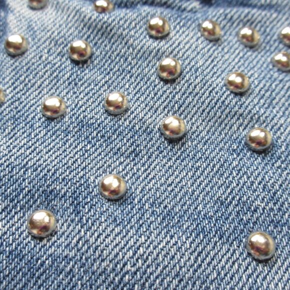 NWT Mother The Insider Flood in Metal Magic Studded Ankle Crop Bootcut Jeans 29 - Picture 4 of 12
